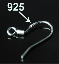 Hot sale 925 Sterling silver Earring Findings Fish Hooks Jewelry DIY Ear Hook Fit Earrings for jewelry making bulk bulk lots1794325