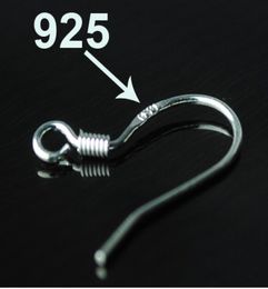 Hot sale 925 Sterling silver Earring Findings Fish Hooks Jewellery DIY Ear Hook Fit Earrings for Jewellery making bulk bulk lots1794325