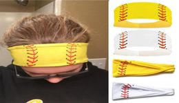 fashion softball sports sweat ball headbands girls yoga fitness women hair accessories prints bandannas wide running baseball hair7043608