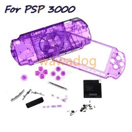 Accessories 1set For PSP3000 PSP 3000 Clear Colourful Replacement Housing Shell Game Console Shell Cover Case with Buttons