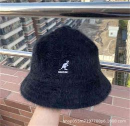 2022 Kangaroo Kangol Angora Rabbit Hair Dome Fisherman Hat Ya Meiya Same Warm Small Basin Men and Women238D3525723