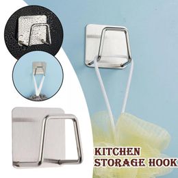 Kitchen Storage Sponge Storages Hook Stainless Steel Sink Sponges Rack Drain Drying Accessories Holder Self Adhesive