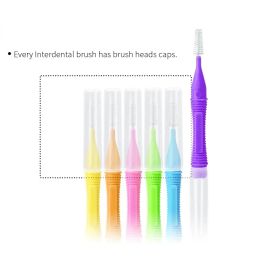 2024 Interdental Brush 1-shaped Orthodontic Toothbrush Interdental Orthodontic Tooth Cleaning Interdental Brush 10/box Interdental Brush for