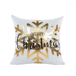 Pillow Golden Year Decoration Sofa Covers Without Inner Stamping Snowflake Pattern Decorative Cover Dec X9