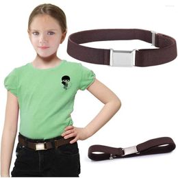 Belts Kids Elastic Girl Adjustable Canvas Waistband Stretch Waist Belt With Buckle