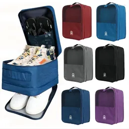 Storage Bags Travel Shoe Bag Three Layers Portable Light Waterproof Breathable Sneakers Slippers Sorting Business Home