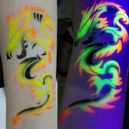 Fluorescent Inks for Airbrush Temporary Tattoo Ink 30ML/Bottle 4 Colours Body Painting Pigment for Choose Practise Tattoo Ink