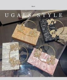 Luxury Shimmer Acrylic Striped Square Box Glitter Shiny Diamonds Evening Bag Wedding Party Clutch Purse Shoulder Crossbody Bag