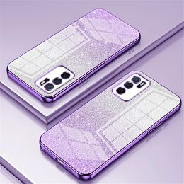 Gradient Glitter Plating Clear Phone Case Soft Silicone Cover for Moto G84 G53 G60 S G42 G73 G52 G82 G62 G30 G20 G10 G22 G32 G23