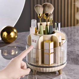 Storage Boxes TStand Brushes Cosmetic Pen Lipstick Makeup Holder Portable Eyeliner Desktop Rotating Organizer Box Skincare