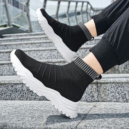 High-top Sock Sneakers Men Trendy Hip-hop Sports Shoes Women Mesh Breathable Jogging Shoes Oversize Walking Shoe Chunky Footwear