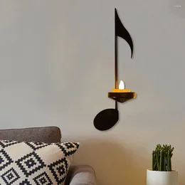 Candle Holders Metal Music Note Candlestick Ornament Stable Stand Holder Atmosphere Props Durable Hanging For Home Furnishing Decoration