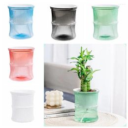 Vases Safety Self-absorbing Plant Pot Hydroponic Odorless Lazy Flower Wear-resistant Imitation Glass