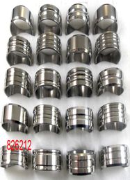 bulk lots 100pcs Silver design Mix Men Women Stainless Steel Rings Fashion Quality Band Rings Whole Jewelry Lots5089365