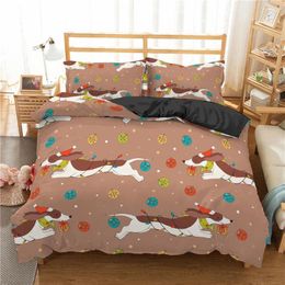 Bedding Sets Cartoon Puppy Set High Quality Down Comforter For Children Bedroom Animal With Soft Double Sheets King Bed