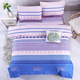 Bedding Sets Soft Premium Flat Sheet Set Cotton Quilt Cover Pillow Shams 4pcs With Corner Ties & Zipper To Fitted Comforter Easy Care