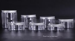 30 40 50 60 80ml Plastic Jars With Lid Transparent PET Plastic Storage Boxes Containers Cans Round Bottle with PlasticAluminum Li1567935