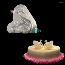 Baking Moulds Transparent 3D Swan Shoe Shape Plastic Chocolate Mould DIY Decorating Polycarbonate Candy Jelly Mousse Mold Easter Decor