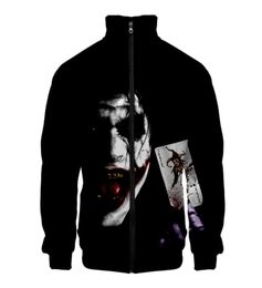 Joker Joaquin Phoenix 3D Print Stand Collar Zipper Jacket Womenmen Streetwear Hip Hop Baseball Jacket Halloween Cosplay Costume6936624