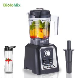 Blenders BioloMix Automatic Program Professional Kitchen Smoothie Blender BPA FREE 2L Lowprofile Jar Food Mixer Juicer Ice Crusher