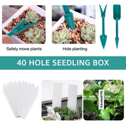 New 4 Pack 40-Cell Seed Trays with Clear Lids Humidity Adjustable Seed Starter Kit with Drainage Holes Reusable Seedling Grow