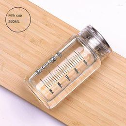 Water Bottles Glass Bottle Scale Portable Heat-resistant Office Simple Drinking Cup With Lid Gift