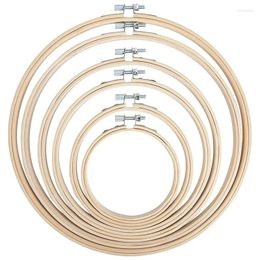 Decorative Figurines 6PCS Embroidery Hoops Adjustable Bamboo Circle Cross Stitch Hoop Holder 4/5/6/8/9/10 Inch Kit
