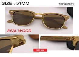 2020 new Factory top quality Wood style designer Sunglasses Wooden sunGlasses UV400 Bamboo Brand women men gafas SunGlasses With a9249869