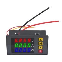 1000W Digital Voltmeter Ammeter Wattmeter Voltage Current Energy Meter Power Meter Voltage Detector Current Meter DC 0-100V 10A