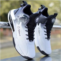 Casual Shoes Basketball Men Breathable Sneakers For Leather Non-slip Combat Cushioning Training Athletic Tennis Sport