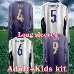 2024 Long sleeved ENGLANDS Soccer Jerseys SAKA FODEN BELLINGHAM RASHFORD ENGLAND KANE STERLING GREALISH National team Football goalkeeper Men kids Kit