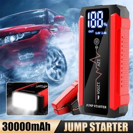 12V 30000mAh Car Jump Starter Device Battery Charger For Car Portable Power Bank Digital Display Booster Engine Auto Starter