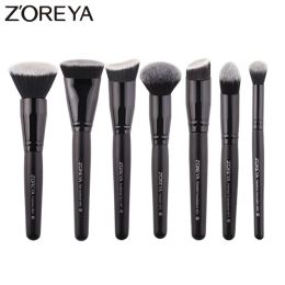 Cases ZOREYA Black Makeup Brushes Set Eye Face Cosmetic Foundation Powder Blush Eyeshadow Kabuki Blending Make up Brush Beauty Tool