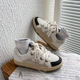 Casual Shoes 2024 Platform Women Chunky Sneakers Female Spring Autumn Thick Bottom Stree Skateboard Lady Sports Shoe