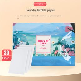 Laundry Bubble Tablets Clothing Household Cleaning And Stain-removing Floral Active Substance Laundry Paper Laundry Bubble Paper