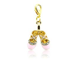 Fashion Floating Charms Gold Plated 4 Colour Enamel Shoes Lobster Clasp Alloy Charms DIY Pendants Jewellery Accessories7077467