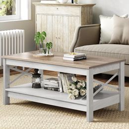 Modern Farmhouse Coffee Table With Storage Side Table Living Room Chairs Grey Wash Freight Free Service Tables Basses Furniture