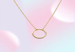 Simple Circle Pendants Necklace Eternity Necklace Karma Infinity Silver Gold Minimalist Jewellery Necklace Dainty Circle 7772719