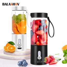 Juicers 6 Blades Juicer Blender Portable USB Rechargeable Mini Home Wireless fruit juicer machine Food Processor Maker Juice Extractor