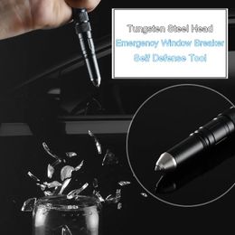 Portable Multi-Functional Tactical 4-In-1 Outdoor Defense Tactical Anti Skid Ballpoint Pen Flashlight Emergency Glass Breaker