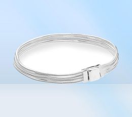 925 sterling silver bracelet fits style reflection logo clip charm eternalcharm Bracelets for women jewelry with box2913586