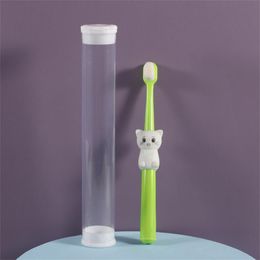 Baby Toothbrush Children Cute Cat Style Children's Teeth Oral Care Cleaning Brush Soft Silicone Toothbrush Baby Items 1-2Y