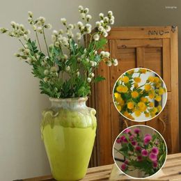 Decorative Flowers Artificial Fuzzy Flower Simulation Plants Table Decor Long Branch Po Props Wedding Home El Decoration