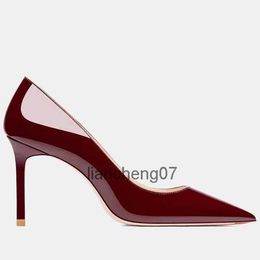 Dress Shoes Pink Red Sexy Brand Womens Pumps Red Bottoms Pointed Toe High Heel Shoes Black 8cm 10cm 12cm Shallow Pumps Wedding Shoes Plus 46 2404041308QA