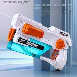 Sand Play Water Fun Fully automatic electric water gun with charging continuous shooting party game childrens space splashing summer toy boy gift Q240413