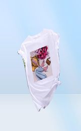 Women039s Short Sleeve TShirt White Tops High Heel Shoes Printed Tshirt 2022 Woman TShirts Summer Tee Femme Fashion Clothing3775466