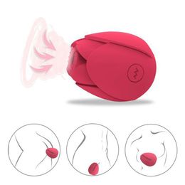 EXVOID Nipple Massager Sucker Vibrator Vaginal Stimulate Oral Licking sexy Toys for Women Rose Vibrator Female Masturbator