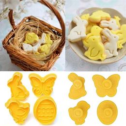 Baking Moulds Easter Animals Sugar Biscuit Press Stamp Embosser Cookie Cutter DIY Fondant Cake Mould Pastry Decor Accesories