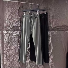 High quality designer clothing The correct the trendy Pujia relief splicing simple wide leg pants for both men women