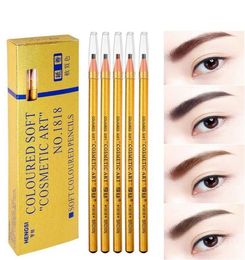 Golden 1818 Eyebrow Pencil Makeup Eyebrow Enhancers Cosmetic Art Waterproof Tint Stereo Types Coloured Beauty Eye Brow Pen Tools5636230
